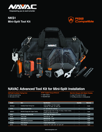 Thumbnail of document Data Sheet - NKS1 - Mini-Split Tool Kit